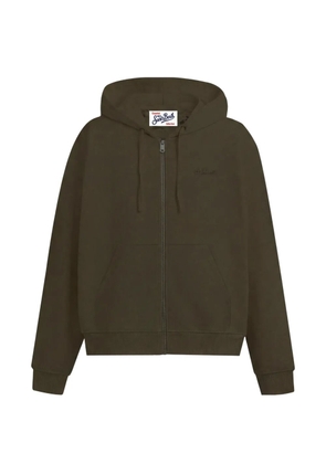 MC2 Saint Barth zip-up embroidered hoodie - Green