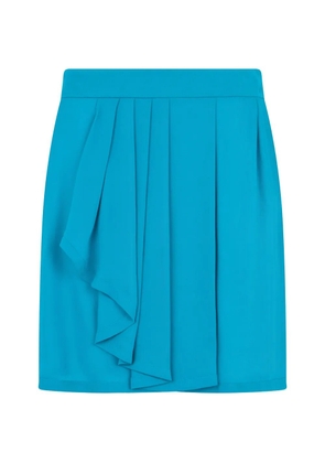 Alberta Ferretti asymmetrical pleated mini skirt - Blue