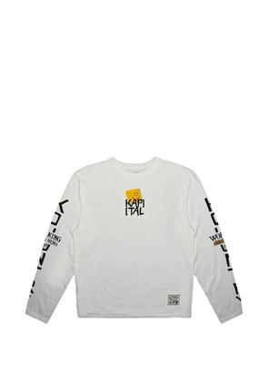 KAPITAL logo-print long-sleeve T-shirt - White