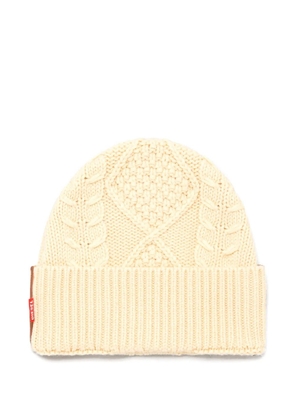 Diesel cable-knit beanie hat - Neutrals
