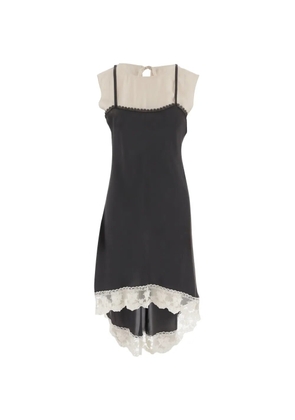 The Garment lace-trim silk dress - Black