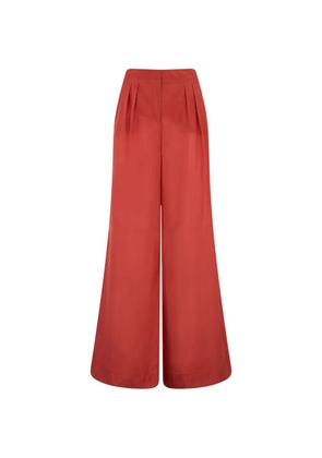 Alberta Ferretti wide-leg high-waisted trousers - Red