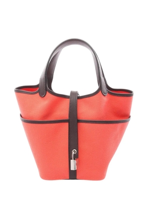 Hermès Pre-Owned 2023 Toile Goeland and Swift Cargo Picotin Lock 18 handbag - Pink