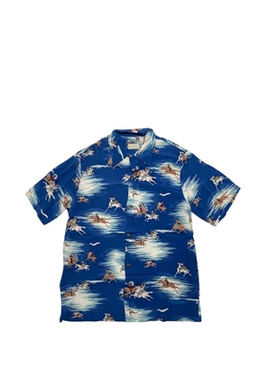 KAPITAL Kamikaze Aloha short-sleeve shirt - Blue