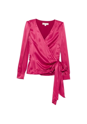 Michael Kors wrap-style side-tie blouse - Pink
