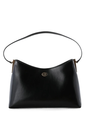 Tory Burch small Robinson logo-plaque shoulder bag - Black