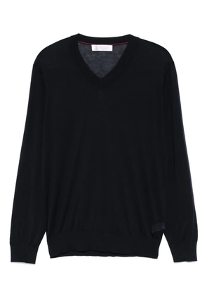 Brunello Cucinelli V-neck top - Blue