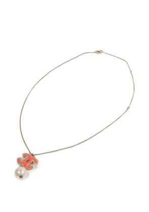 CHANEL Pre-Owned CC faux pearl necklace - Gold