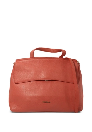 Furla logo-detail two-way leather tote bag - Pink