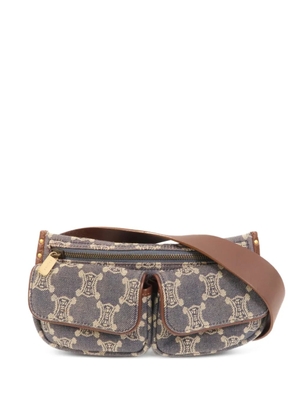 Celine Pre-Owned Triomphe denim belt bag - Blue