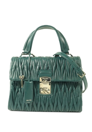 Miu Miu Pre-Owned Matelassé shoulder bag - Green