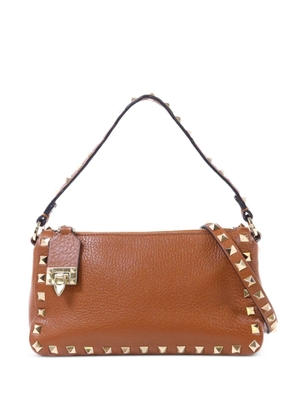 Valentino Garavani Pre-Owned Rockstud two-way calfskin shoulder bag - Brown