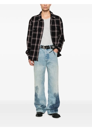 Purple Brand check-pattern cotton shirt - Blue