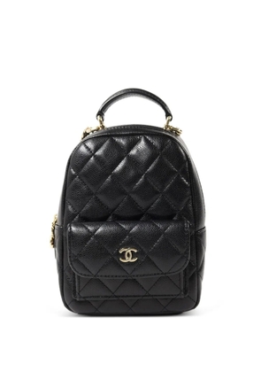 CHANEL Pre-Owned mini quilted CC backpack - Black