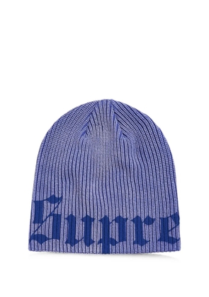 Supreme Old English printed beanie hat - Blue