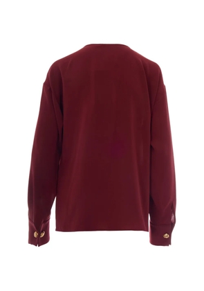 Max Mara cowl-neck button-cuff blouse - Red