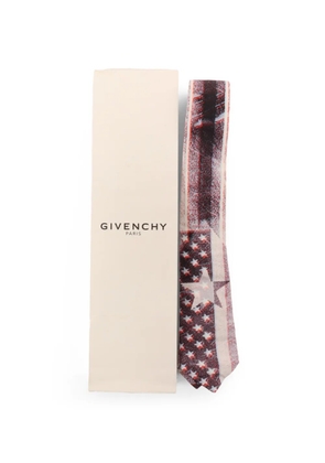 Givenchy Pre-Owned star-print silk tie - White