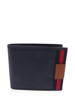 Gucci Pre-Owned GG Web-stripe wallet - Blue
