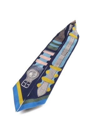 Hermès Pre-Owned silk print scarf - Blue