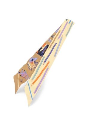 Hermès Pre-Owned Twilly graphic-print scarf - Neutrals