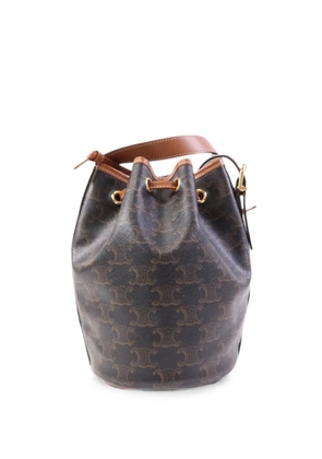 Celine Pre-Owned Triomphe drawstring bucket bag - Brown
