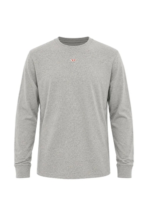 Diesel logo-embroidered long-sleeve T-shirt - Grey