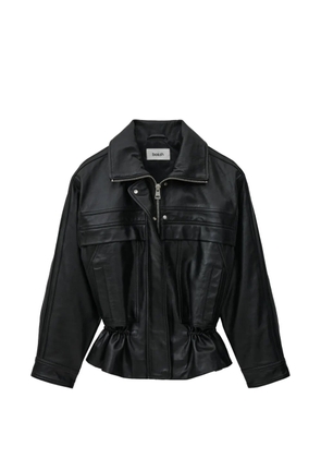 Ba&Sh Kassia peplum leather jacket - Black