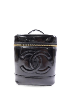 CHANEL Pre-Owned CC patent vanity case - Black
