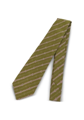 Celine Pre-Owned print tie - Green
