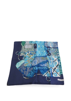 Hermès Pre-Owned Voyage en Étoffes scarf - Blue