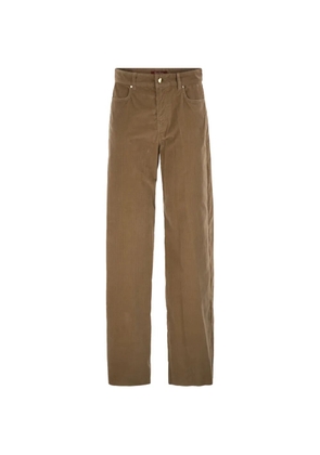 Max Mara stretch-corduroy straight-leg trousers - Brown
