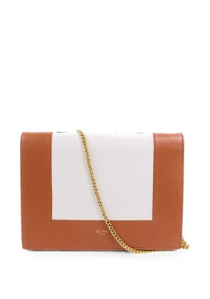 Celine Pre-Owned Frame wallet on chain shoulder bag - Brown