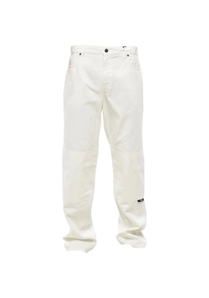 MSGM logo-print straight-leg jeans - Neutrals