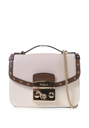 Furla Metropolis studded shoulder bag - Neutrals