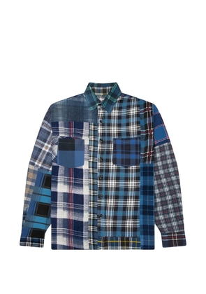 Needles patchwork flannel shirt - Blue