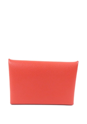Hermès Pre-Owned 2018 Calvi Epsom card holder - Orange