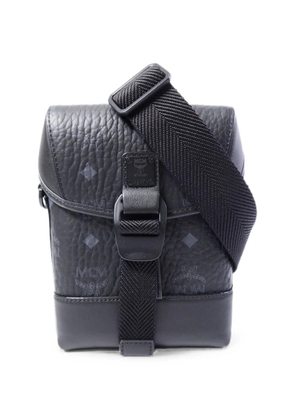 MCM Pre-Owned Aren N/S monogram-pattern cross body bag - Black