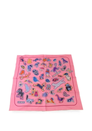 Hermès Pre-Owned animal-print scarf - Pink