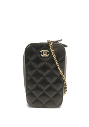 CHANEL Pre-Owned quilted CC phone holder shoulder bag - Black