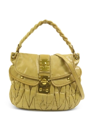 Miu Miu Pre-Owned Matelassé braided-handle shoulder bag - Neutrals