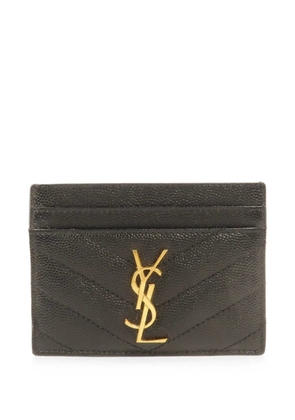 Saint Laurent Pre-Owned Cassandre Matelasse card case - Black