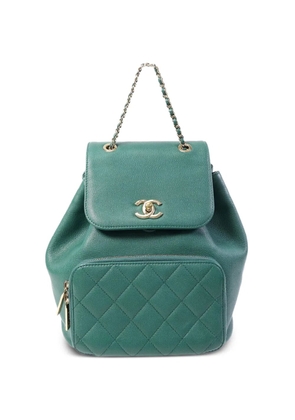 CHANEL Pre-Owned Affinity turn-lock-fastening backpack - Green