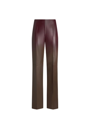 ETRO degradé leather trousers - Brown