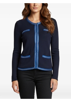 Maje chain-trim long-sleeve cardigan - Blue