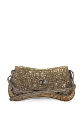 Diesel small crystal-embellished shoulder bag - Gold
