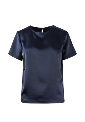 Max Mara satin-finish short-sleeve T-shirt - Blue