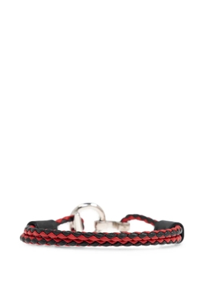 Ferragamo Gancini braided calf leather bracelet - Silver