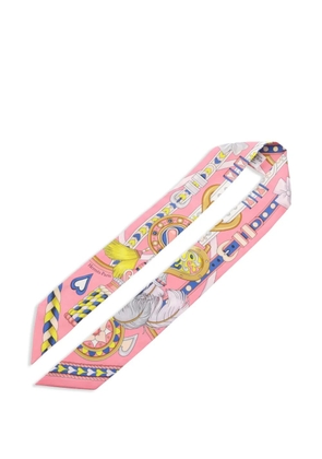 Hermès Pre-Owned 2010s Harnais de Coeur scarf - Pink