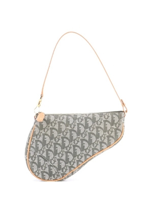Christian Dior Pre-Owned Vintage Saddle Bag Diorissimo Canvas Mini clutch bag - Green