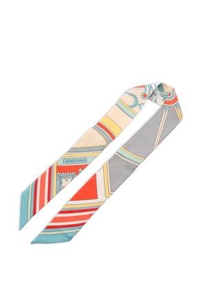 Hermès Pre-Owned 2010s Washington's Carriage Detail scarf - Blue